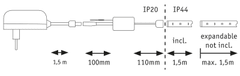 Paulmann PAULMANN MaxLED 250 LED Strip Smart Home Zigbee s krytím základní sada 1,5m IP44 6W 30LEDs/m měnitelná bílá 24VA 78868