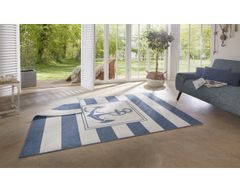 NORTHRUGS Kusový koberec Twin Supreme 104143 Blue/Cream – na ven i na doma 80x150