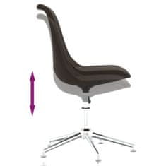 Vidaxl Otočná kancelářská židle tmavě hnědá textil
