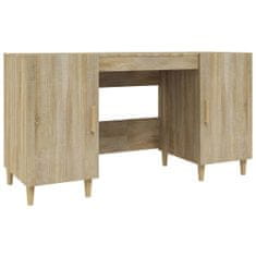 shumee Psací stůl dub sonoma 140 x 50 x 75 cm kompozitní dřevo