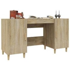 shumee Psací stůl dub sonoma 140 x 50 x 75 cm kompozitní dřevo