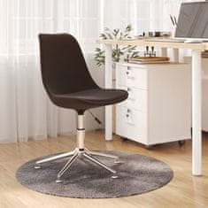 shumee Otočná kancelářská židle tmavě hnědá textil