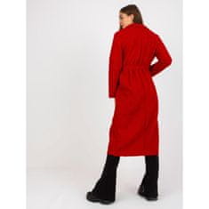 Och Bella Dámský kabát s páskem Merve OCH BELLA červený TW-PL-BI-5220.63_391248 Univerzální