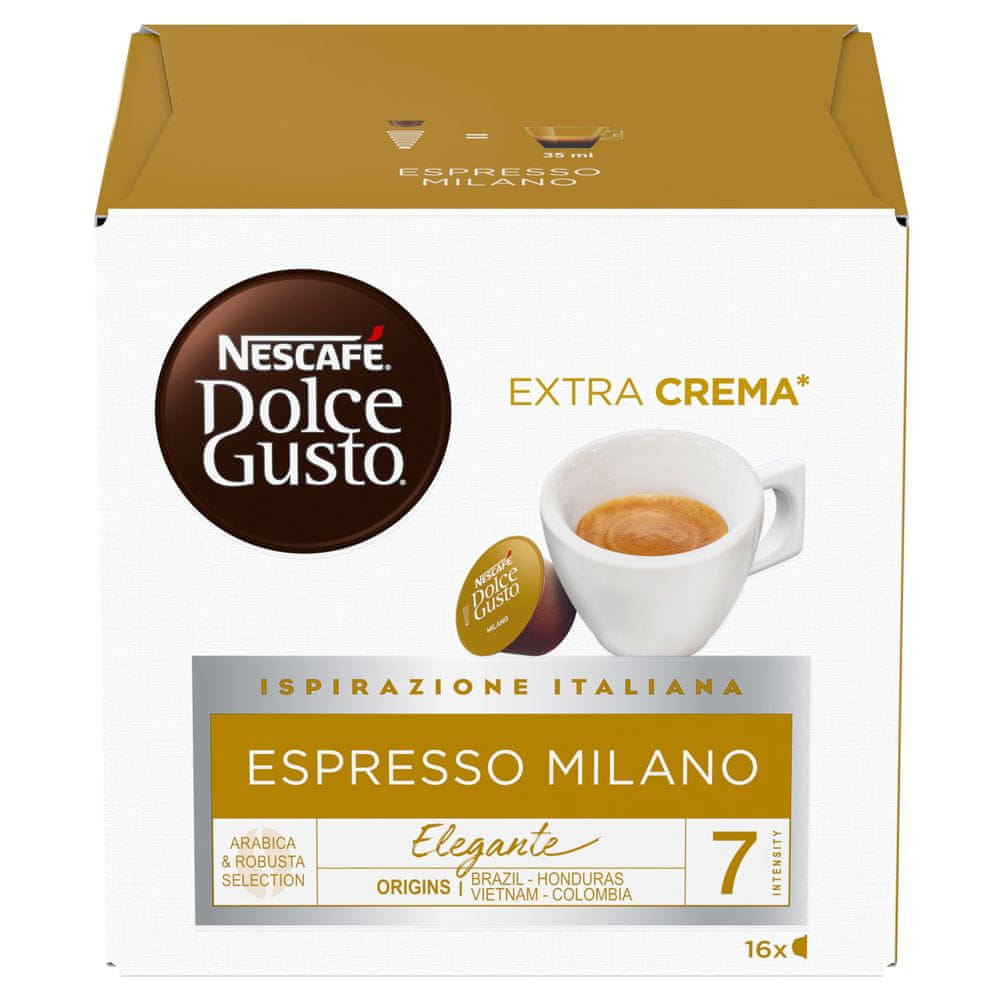 Levně NESCAFÉ Dolce Gusto Espresso Milano – kávové kapsle – 16 ks