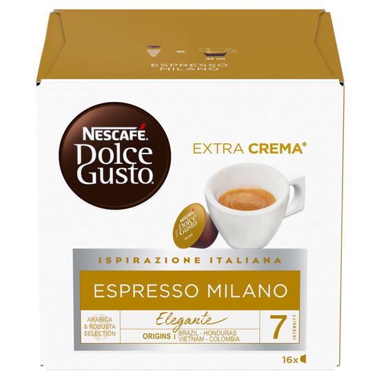 NESCAFÉ Dolce Gusto Espresso Milano – kávové kapsle – 16 ks