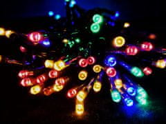 AUR Vnitřní vánoční LED řetěz, různobarevná, 2m, 20 LED, na baterie