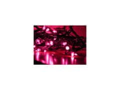 AUR Vnitřní LED vánoční řetěz - růžová, 18m, 180 LED