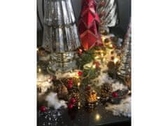 AUR Světelný vánoční řetěz s šiškami, červenými bobulemi a jehličím, 2,7m, 80 LED, různobarevná