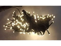AUR Venkovní LED vánoční řetěz - teplá bílá, 100m, 670 LED, se záblesky