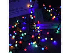 AUR Vánoční LED řetěz s kuličkami - Cherry, 6m, 300 LED diod, různobarevná