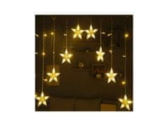 AUR Vánoční LED světelný závěs se s hvězdičkami, 650 LED, 3m Barva: Studená bílá