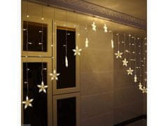 commshop Vánoční LED světelný závěs se s hvězdičkami, 650 LED, 3m Barva: Teplá bílá
