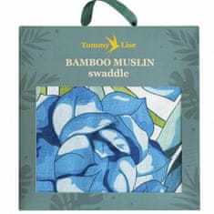 Tommy Lise Bambusová mušelínová plena azure blossom 120x120