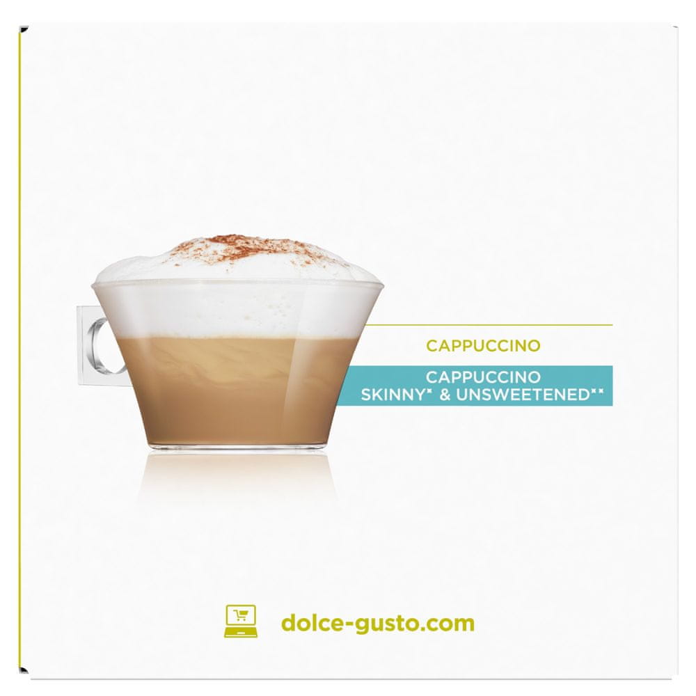 NESCAFÉ Dolce Gusto Cappuccino Skinny Unsweetened – kávové kapsle – karton 3x16 ks