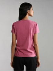 Napapijri Tmavě růžové dámské tričko NAPAPIJRI XS
