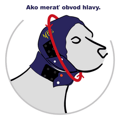 MPS Pooperační kryt hlavy a uší pro psa ochranná ušanka XS