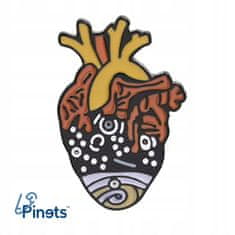 Pinets® Ozdobný špendlík srdce s kosmickým vzorem