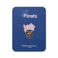 Pinets® PINETS przypinka Serce grafika Narząd kosmos