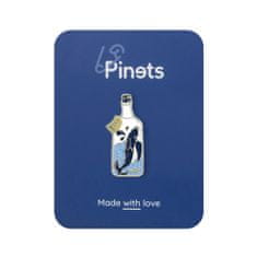 Pinets® Ozdobný špendlík velryba v láhvi