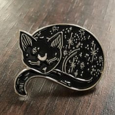 Pinets® Ozdobný špendlík černé spící kotě