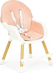 EcoToys Jídelní židlička 2v1 Růžová