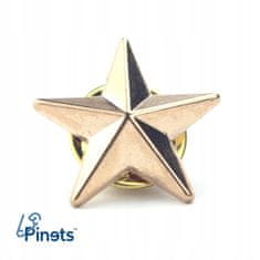 Pinets® Ozdobný špendlík zlatá hvězda odznak