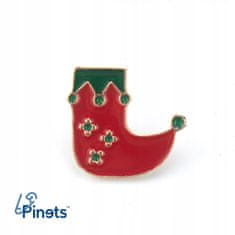 Pinets® Ozdobný špendlík vánoční skřítek ponožky