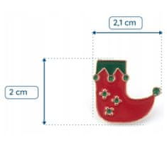 Pinets® Ozdobný špendlík vánoční skřítek ponožky
