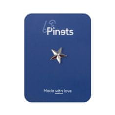 Pinets® Ozdobný špendlík stříbrná hvězda odznak