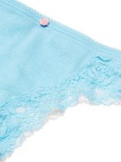 Victoria Secret Dámská modrá tanga Logo Cotton XS