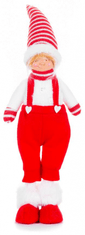 MAGIC HOME Chlapeček v kalhotách, látkový, červeno-bílý