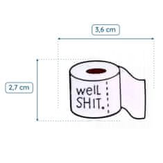 Pinets® Ozdobný špendlík role toaletního papíru s nápisem Well Shit