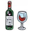 Pinets® Ozdobný špendlík dva kusy láhev vína a pohár