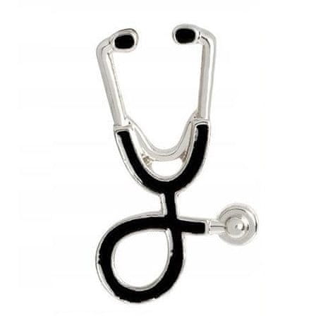 Pinets® Ozdobný špendlík černý stetoskop