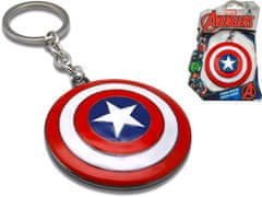 EUROSWAN Kovový přívěsek na klíče Avengers Captain America Shield 3D