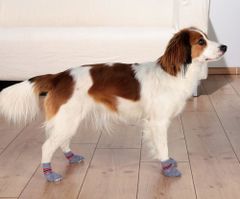Trixie Protiskluzové šedé ponožky, 2 ks pro psy xxs-xs (jorkšír)
