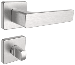 Rostex Dveřní kování SAVONA/H čtvercové s čepy WC nerez mat DESIGN/H