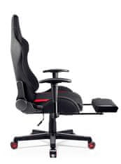 Diablo Chairs Set: Herní židle X-ST4RTER černo-červená + bederní polštář + podnožka