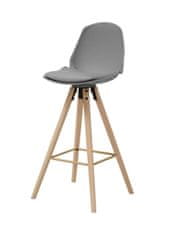 Fernity Barová židle Oslo šedé dřevo