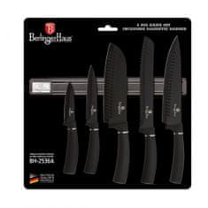 Berlingerhaus Sada 5 kuchyňských nožů s pruhy Bh-2536 Black Silver