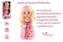 Teddies Panenka princezna Růženka plast 35cm česky mluvící na baterie se zvukem