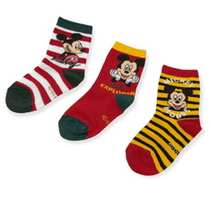 EUROSWAN Chlapecké vysoké ponožky Explorer Mickey Mouse 3 ks 31–34 Vícebarevná