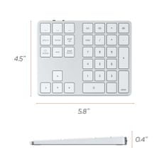 Satechi Tenká numerická klávesnice pro Bluetooth stříbro