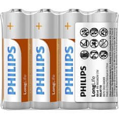 Philips Long Life baterie Philips AA tužka 4ks
