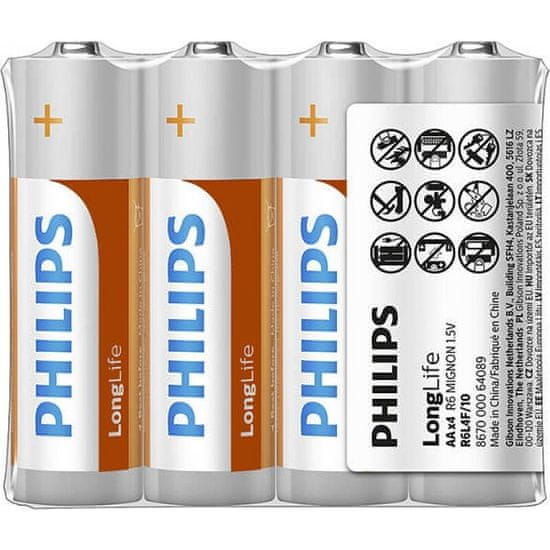 Philips Long Life baterie Philips AAA micro 4ks