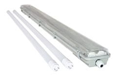Berge Svítidlo + 2x LED trubice - T8 - 120cm - 18W - neutrální bílá - SADA