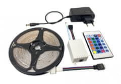 Berge LED pásek RGB - IP65 - 5m + dálkové ovládání + napájecí adaptér - SADA