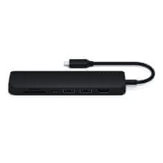 Satechi USB-C tenký víceportový ethernetový adaptér PRO černá