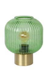 LUCIDE  Stolní retro lampa Malot Green, průměr 20cm