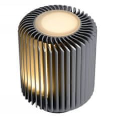 LUCIDE  Stolní LED lampa TURBIN Dark Grey, průměr 10,6cm